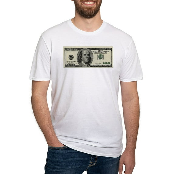 CafePress - 100 Dollar Bill Fitted T Shirt - Fitted T-Shirt, Vintage Fit Soft Cotton Tee