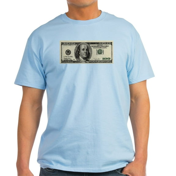 CafePress - 100 Dollar Bill Light T Shirt - Men's Classic Graphic T-Shirt