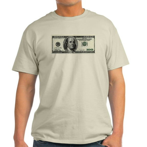 CafePress - 100 Dollar Bill Light T Shirt - Men's Classic Graphic T-Shirt