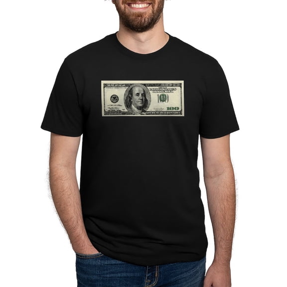 CafePress - 100 Dollar Bill Men's Deluxe T Shirt - Mens Tri-blend T-Shirt