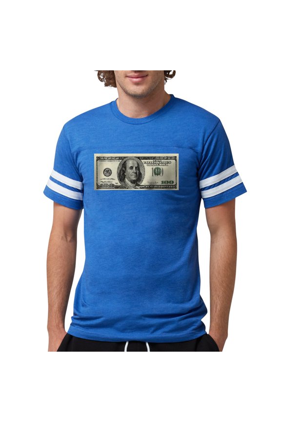 - 100 Dollar Bill T Shirt - Mens Football Shirt