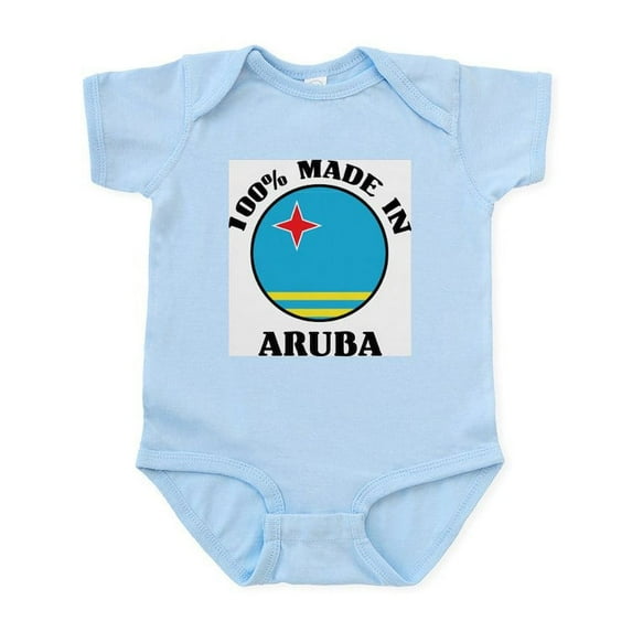 CafePress - 100% Made In Aruba Infant Creeper - Baby Light Bodysuit, Size Newborn - 24 Months