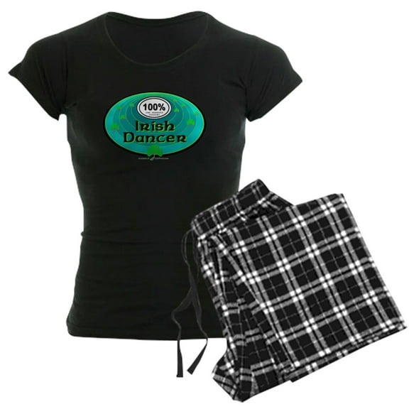 CafePress - 100 PERCENT IRISH DANCER Women's Dark Pajamas - Women's Short Sleeve Print T-Shirt and Pants Dark Cotton Pajama Set