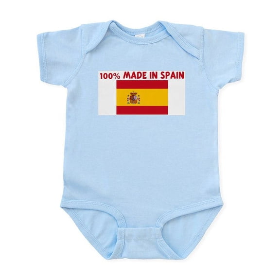 CafePress - 100 PERCENT MADE IN SPAIN Infant Bodysuit - Baby Light Bodysuit, Size Newborn - 24 Months