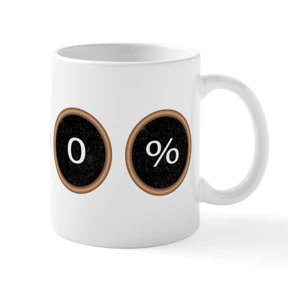 CafePress - 100 Percent Typewriter Keys - 11 oz Ceramic Mug - Novelty Coffee Tea Cup