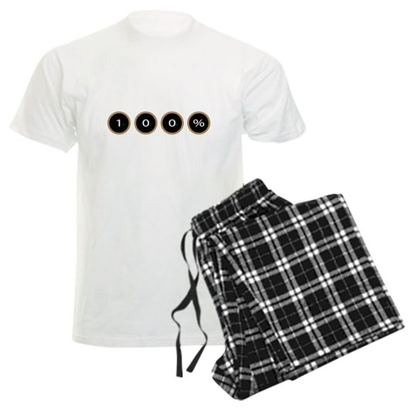 CafePress - 100 Percent Typewriter Keys Pajamas - Men's Light Loose Fit Cotton Pajama Set