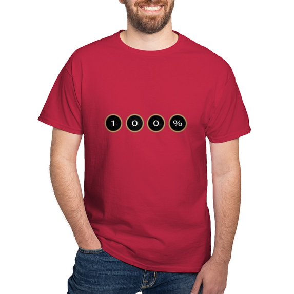 CafePress - 100 Percent Typewriter Keys T Shirt - Men's Classic Graphic Cotton T-Shirt
