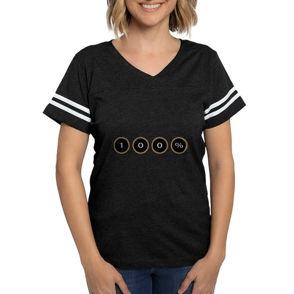 CafePress - 100 Percent Typewriter Keys T Shirt - Womens Football Shirt
