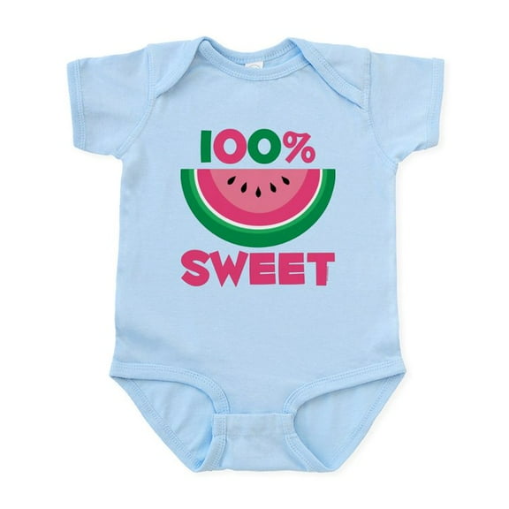 CafePress - 100% Sweet Watermelon Infant Bodysuit - Baby Light Bodysuit, Size Newborn - 24 Months