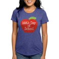 thumbnail image 1 of CafePress - 100Th Day Of School Red Apple White T Shirt - Womens Tri-blend T-Shirt, 1 of 4