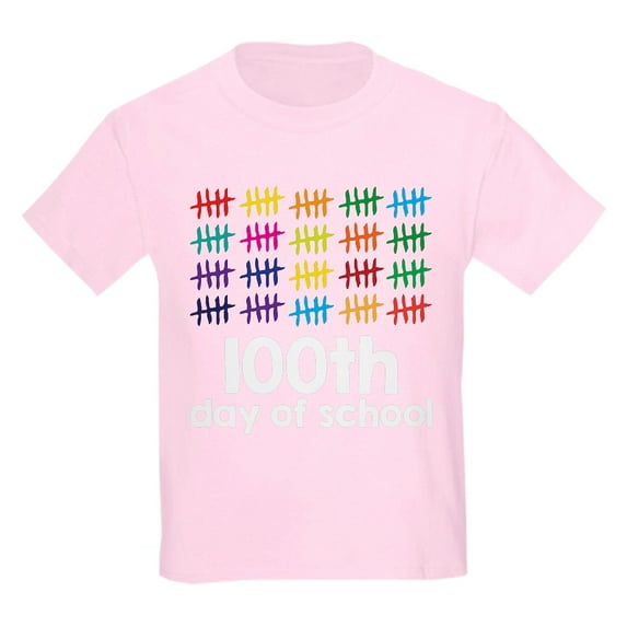 CafePress - 100Th Day Of School T Shirt - Light T-Shirt Kids XS-XL