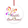 thumbnail image 1 of CafePress - 10X10_Apparel Worldbestsistercopy Ornament (Ro -  Round Wood Ornament 4", 1 of 2