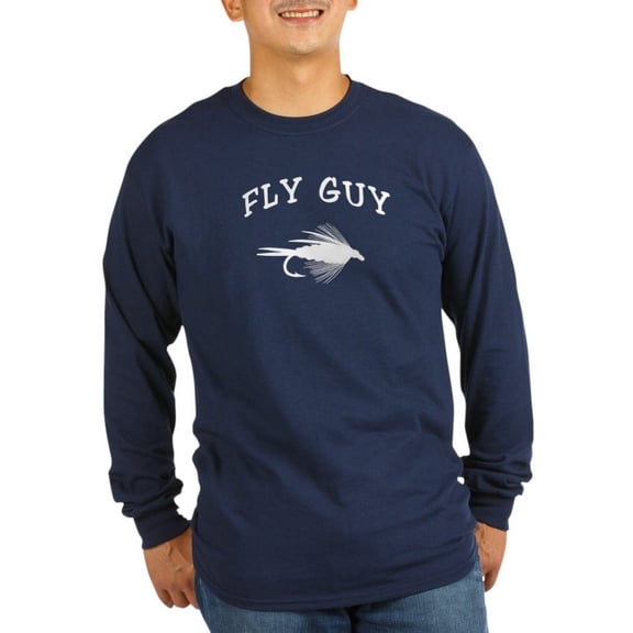CafePress - 10X10 FLY GUY 4 BLK Long Sleeve T-Shirt - Long Sleeve Dark T-Shirt