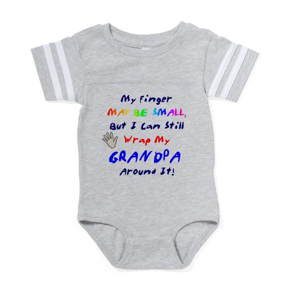 CafePress - 10X10 My Little Finger Gran - Cute Infant Baby Football Bodysuit