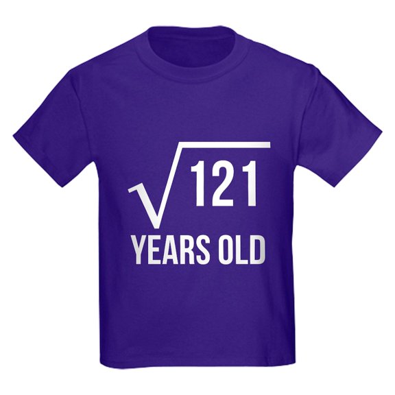 CafePress - 11 Years Old Square Root T Shirt - Dark T-Shirt Kids XS-XL