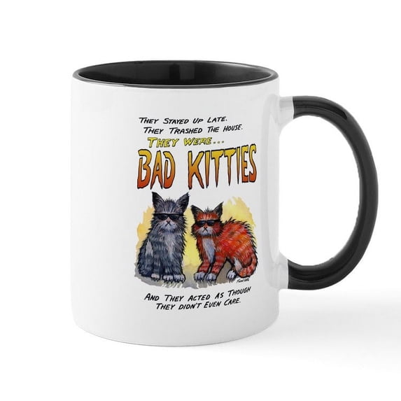 CafePress - 11By14badkities Mugs - 11 oz Ceramic Mug - Novelty Coffee Tea Cup