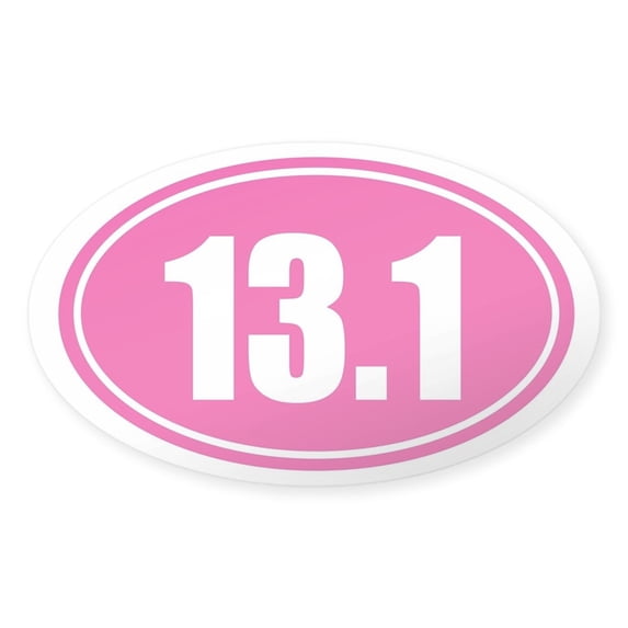 CafePress - 13.1 Pink Oval - Sticker (Oval)
