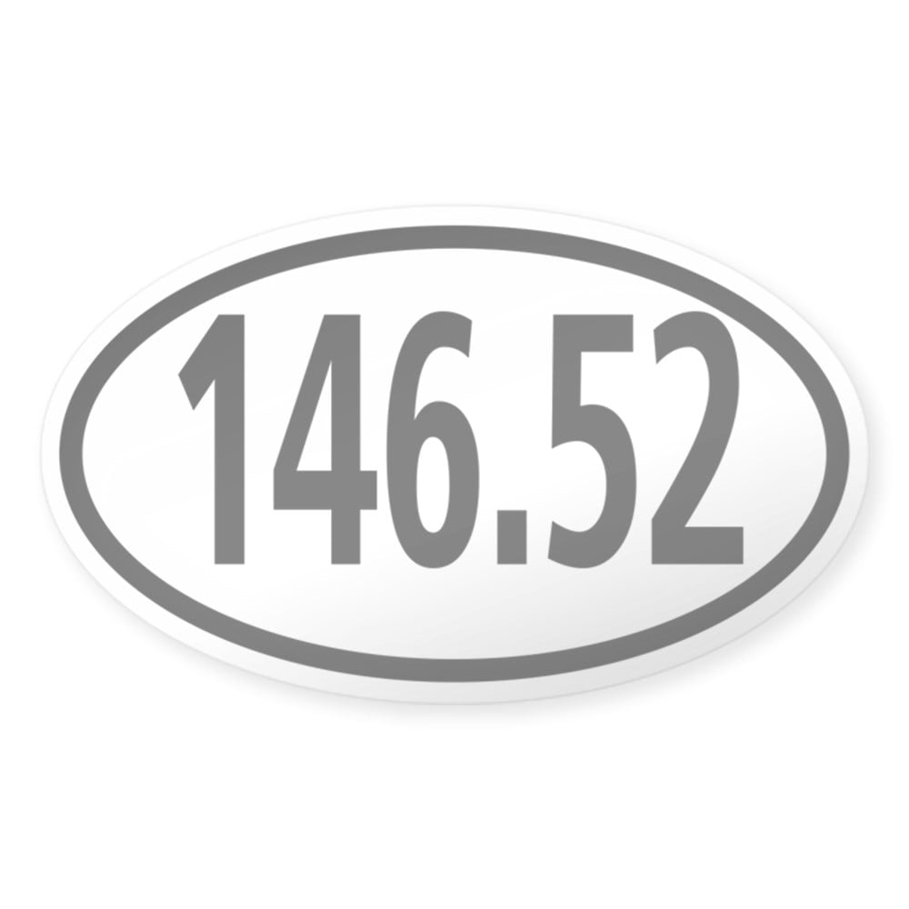 CafePress - 146.52 Ham Radio 2 Meters Calling - Sticker (Oval ...