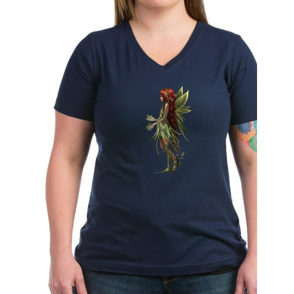 CafePress - 150 Res Forest Single T Shirt - Women's V-Neck Dark T-Shirt