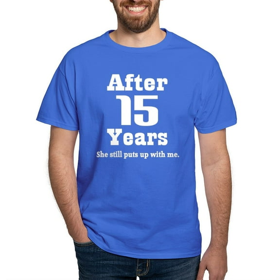 CafePress - 15Th Anniversary Funny Quote Dark T Shirt - Men's Classic Graphic Cotton T-Shirt
