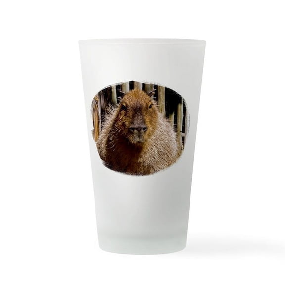 CafePress - (16) Capybara Staring - Pint Glass, Drinking Glass, 16 oz. CafePress