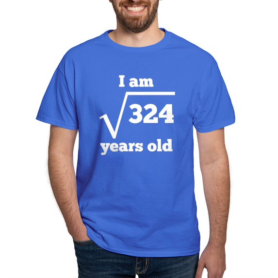 CafePress - 18Th Birthday Square Root T Shirt - Men's Classic Graphic Cotton T-Shirt