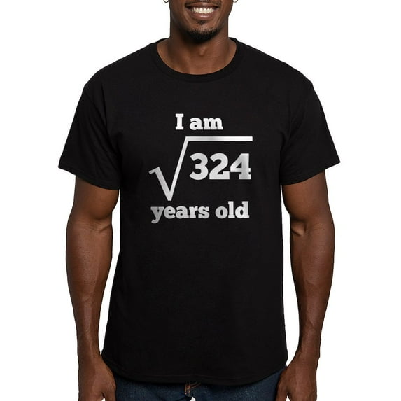 CafePress - 18Th Birthday Square Root T Shirt - Men's Fitted T-Shirt