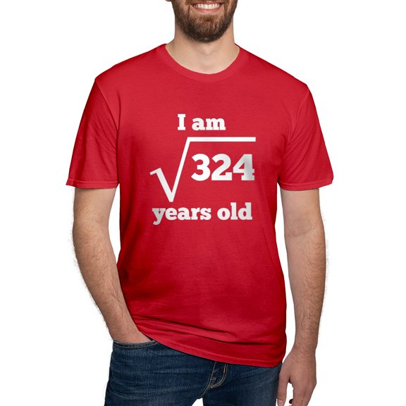 CafePress - 18Th Birthday Square Root T Shirt - Men's Fitted T-Shirt