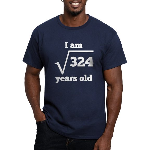 CafePress - 18Th Birthday Square Root T Shirt - Men's Fitted T-Shirt