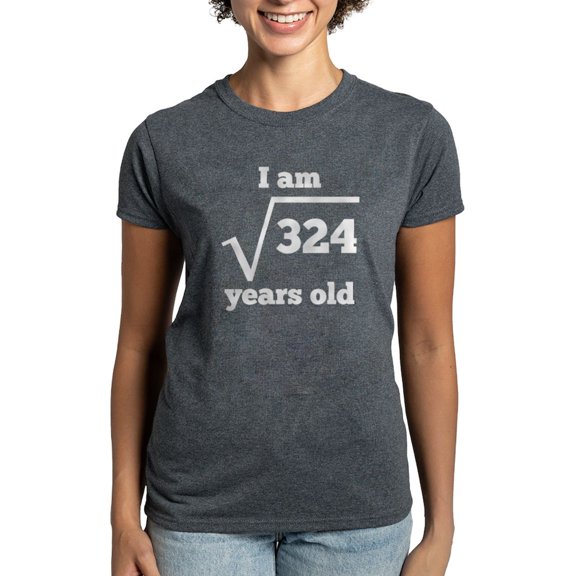 CafePress - 18Th Birthday Square Root T Shirt - Women's Traditional Fit Dark T-Shirt