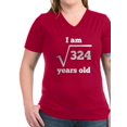 thumbnail image 1 of CafePress - 18Th Birthday Square Root T Shirt - Women's V-Neck Dark T-Shirt, 1 of 1