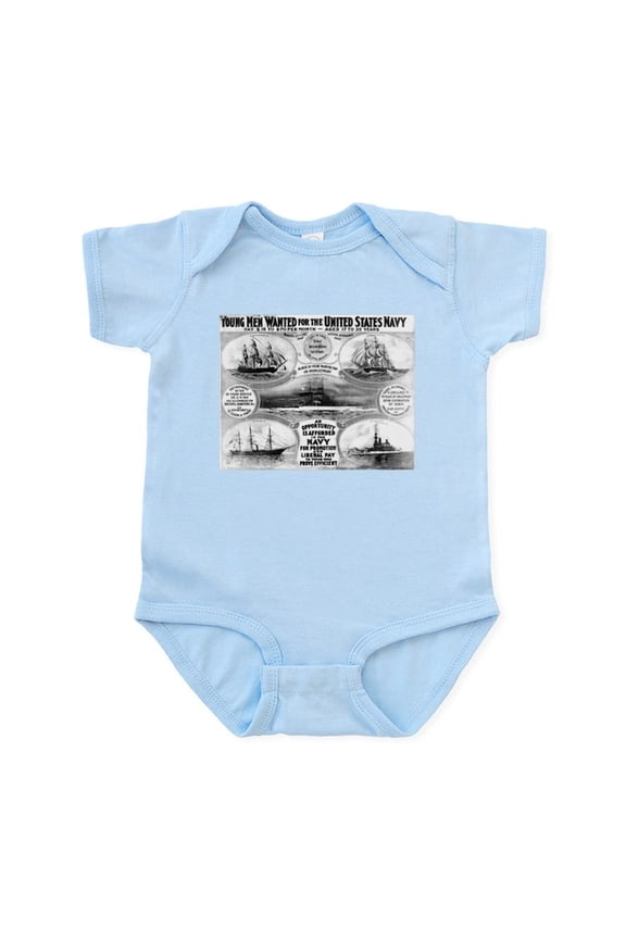 - 1908 Navy Recruiting Infant Bodysuit - Baby Light Bodysuit, Size Newborn - 24 Months