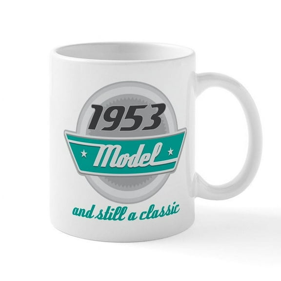 CafePress - 1953 Birthday Vintage Chrome Mug - 11 oz Ceramic Mug - Novelty Coffee Tea Cup