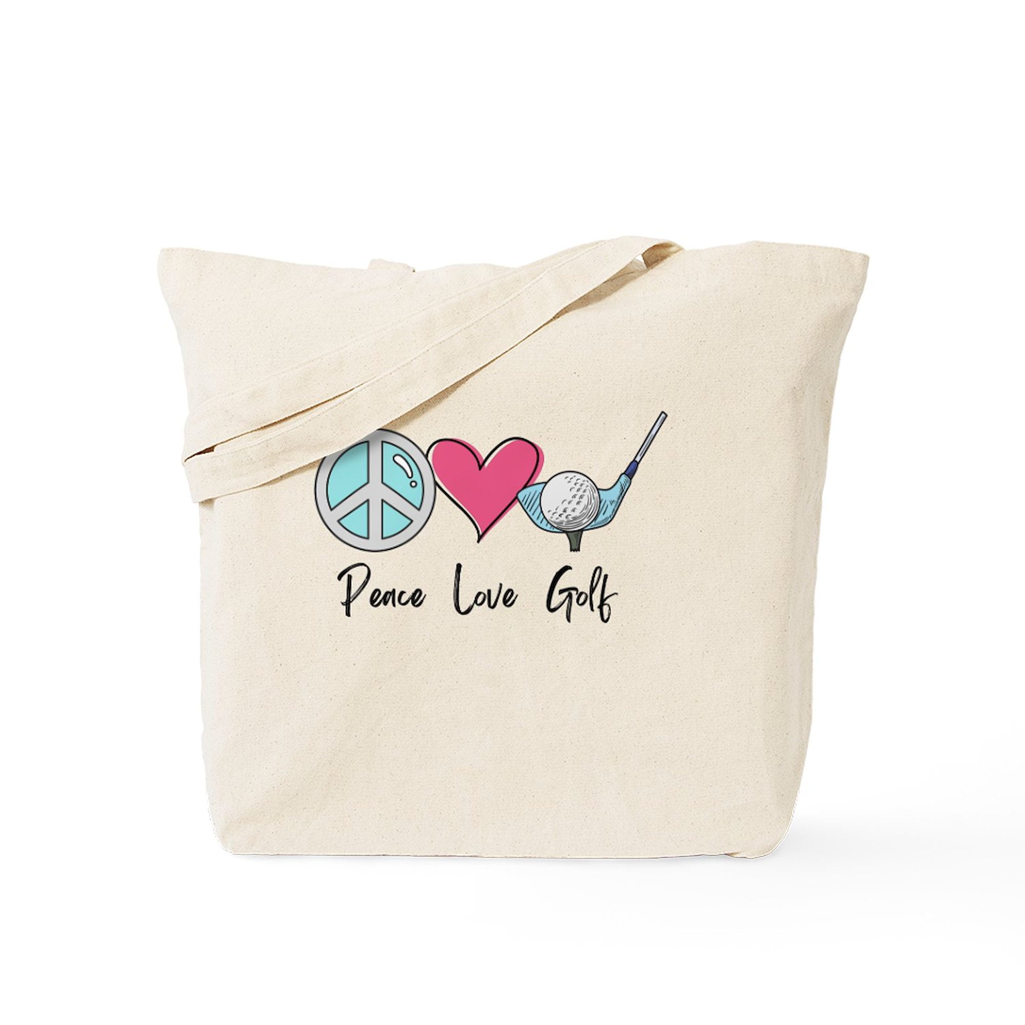 CafePress Peace Love Radiology Tote Bag - Natural Canvas Reusable Shopping Bag, 15x18 Inch