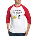thumbnail image 1 of CafePress - 19Th Hole Kind Of Golfer Baseball Jersey - Cotton Baseball Jersey, 3/4 Raglan Sleeve Shirt, 1 of 4