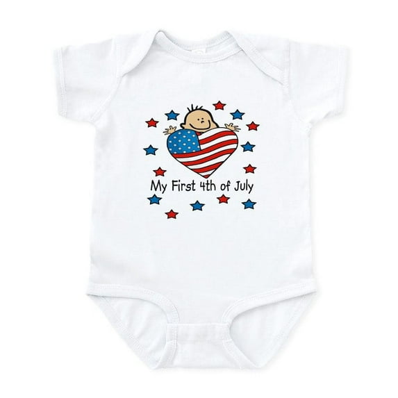 CafePress - 1St 4Th Of July Baby/Toddler Bodysuits - Baby Light Bodysuit, Size Newborn - 24 Months