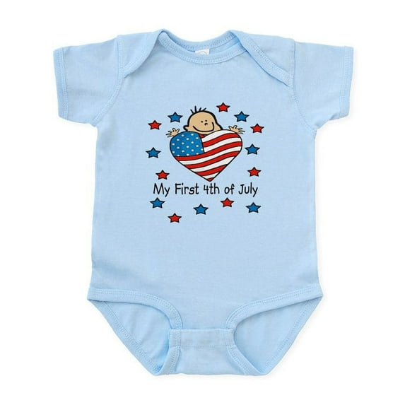 CafePress - 1St 4Th Of July Baby/Toddler Bodysuits - Baby Light Bodysuit, Size Newborn - 24 Months