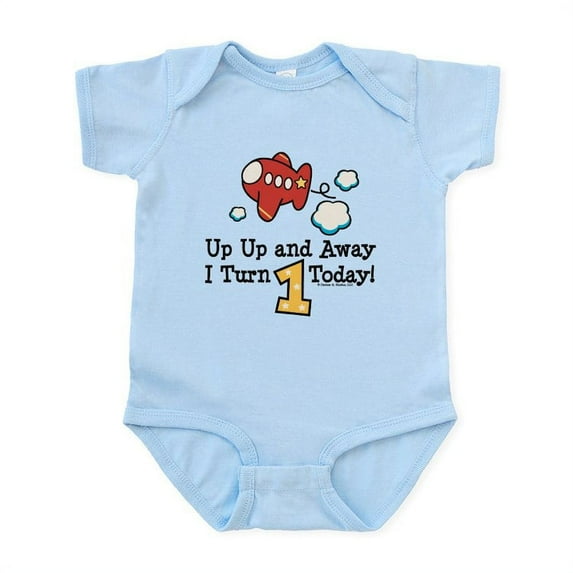 CafePress - 1St Birthday Airplane Infant Bodysuit - Baby Light Bodysuit, Size Newborn - 24 Months