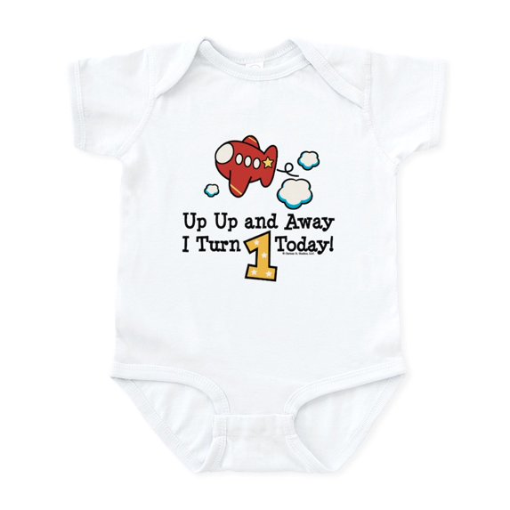 CafePress - 1St Birthday Airplane Infant Bodysuit - Baby Light Bodysuit, Size Newborn - 24 Months