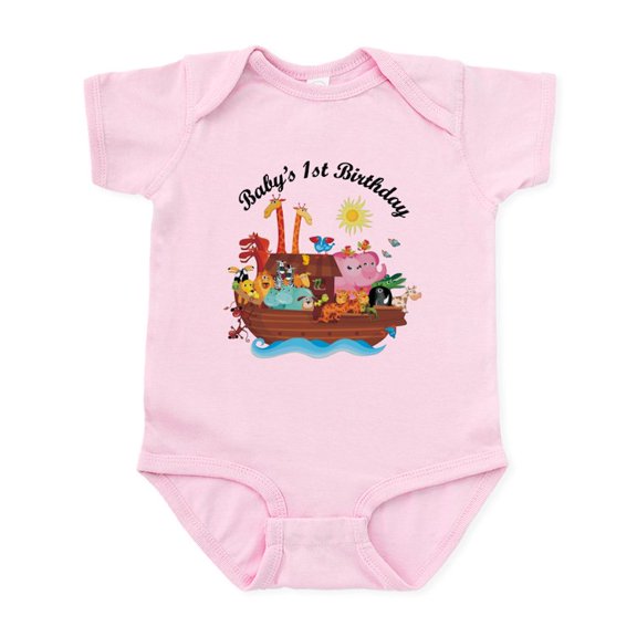 CafePress - 1St Birthday Noah's Ark Infant Bodysuit - Baby Light Bodysuit, Size Newborn - 24 Months