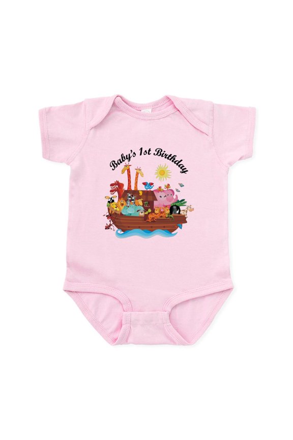 - 1St Birthday Noah's Ark Infant Bodysuit - Baby Light Bodysuit, Size Newborn - 24 Months