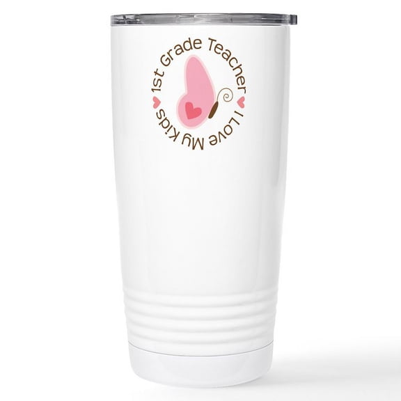 CafePress - 1St Grade Teacher Love My Kids Mugs - Insulated Stainless Steel Travel Tumbler 20 oz.
