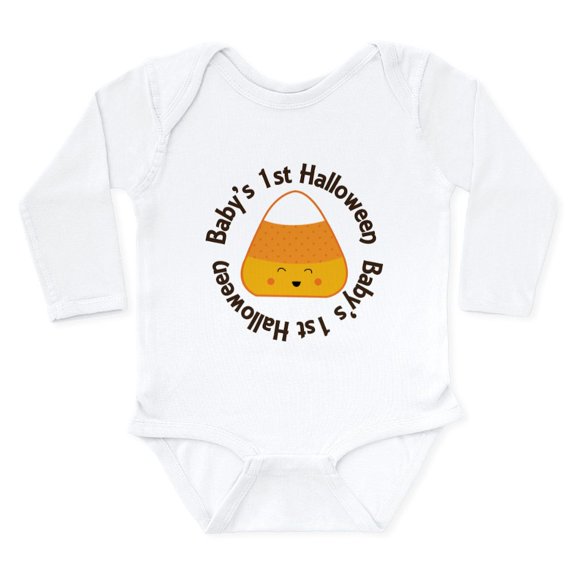 CafePress - 1St Halloween Candy Long Sleeve Infant Bodysuit - Long Sleeve Cotton Baby Bodysuit