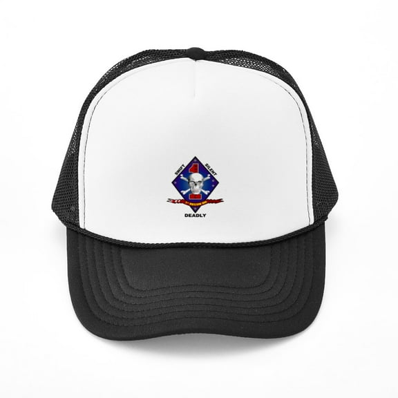 CafePress - 1St Recon - Adjustable Unisex Printed Trucker Hat with Mesh Back