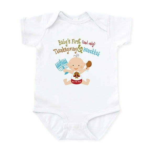 CafePress - 1St Thanksgiving Hanukkah Infant Bodysuit - Baby Light Bodysuit, Size Newborn - 24 Months
