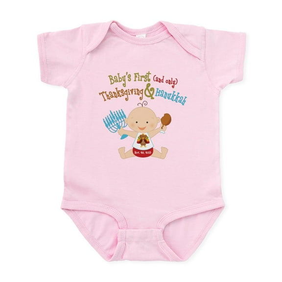 CafePress - 1St Thanksgiving Hanukkah Infant Bodysuit - Baby Light Bodysuit, Size Newborn - 24 Months