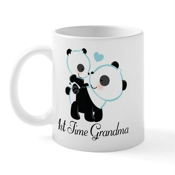 CafePress - 1St Time Grandma Panda Mug - 11 oz Ceramic Mug - Novelty Coffee Tea Cup
