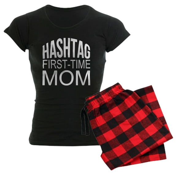 CafePress - 1St Time Mommy Hashtag Pajamas - Women's Dark Pajamas