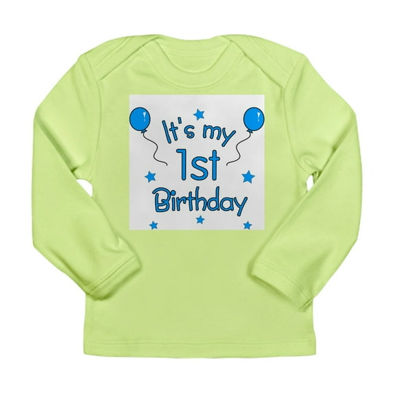 CafePress - 1Stbdayblue Long Sleeve T Shirt - Long Sleeve Infant T-Shirt