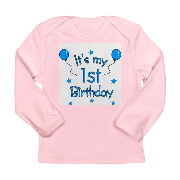 CafePress - 1Stbdayblue Long Sleeve T Shirt - Long Sleeve Infant T-Shirt